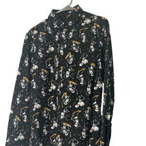 SIMON BANKS Halloween skateboarding skeletons shirt black NWOT Size M